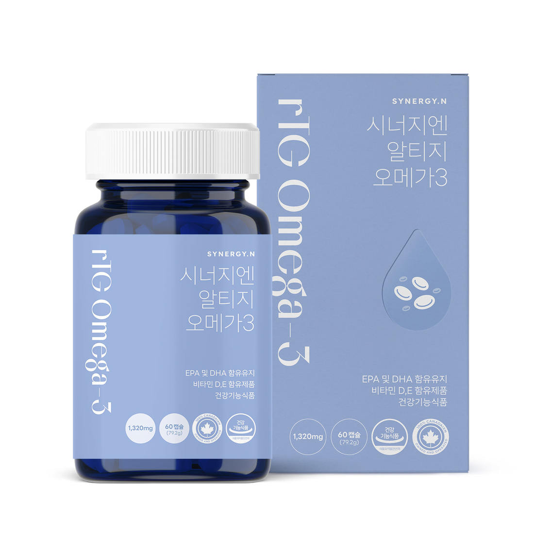 시너지엔 알티지 <b>오메가3</b> 초임계 EPA DHA 1200mg 2개월분