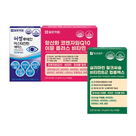 실리마린 밀크씨슬 비타민B군+루테인 <b>아스타잔틴</b>+코엔자임Q10  1개  60정