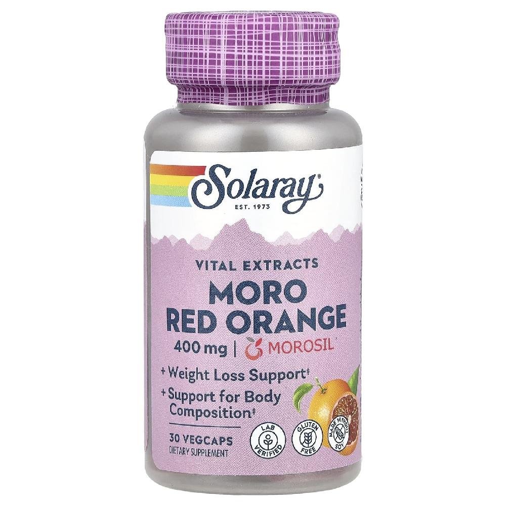 Solaray (<b>솔라레이</b>) 바이탈 추출물 모로 레드 오렌지 400mg 베지 캡슐 30정  1개