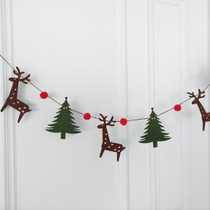 초코나무숲 퐁퐁 크리스마스 장식 가랜드 , 휴플레인