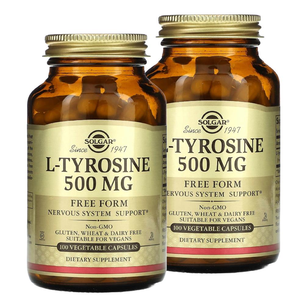 솔가 <b>티로신</b> 타이로신 L<b>티로신</b> Tyrosine 500mg 100캡슐 2개