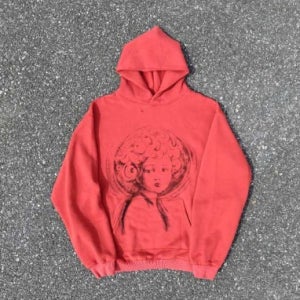 saint Michael 마리아 프린팅 데미지 sweat 쭈리 후드 맨투맨 티셔츠 [스트릿 편집샵 람스]