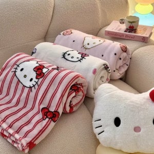 헬로키티 담요 (3종) 산리오 극세사 겨울 무릎 담요 이불 3가지 사이즈