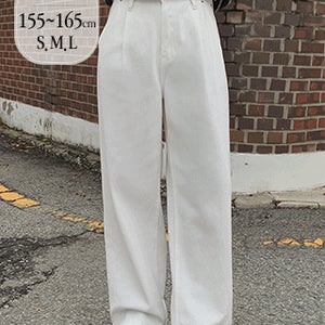 [오늘출발][봄맞이 할인중][핀턱와이드/코튼팬츠 와이드 핀턱 코튼 팬츠 (면바지,흰바지,화이트팬츠,검정,원핀턱,롱와이드,면바지,코튼와이드,와이드팬츠,사계절,출근룩,겨울바지,봄바지,