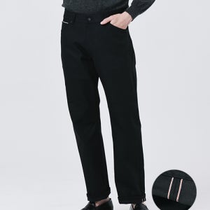 [데님인디고마스터] V551KB 스트레이트 핏 셀비지 블랙 데님 (구라보컬렉션) V551KB
