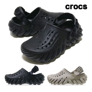 크록스 [하프클럽]크록스 에코 클로그 성인 샌들 블랙/스투코 2종택1