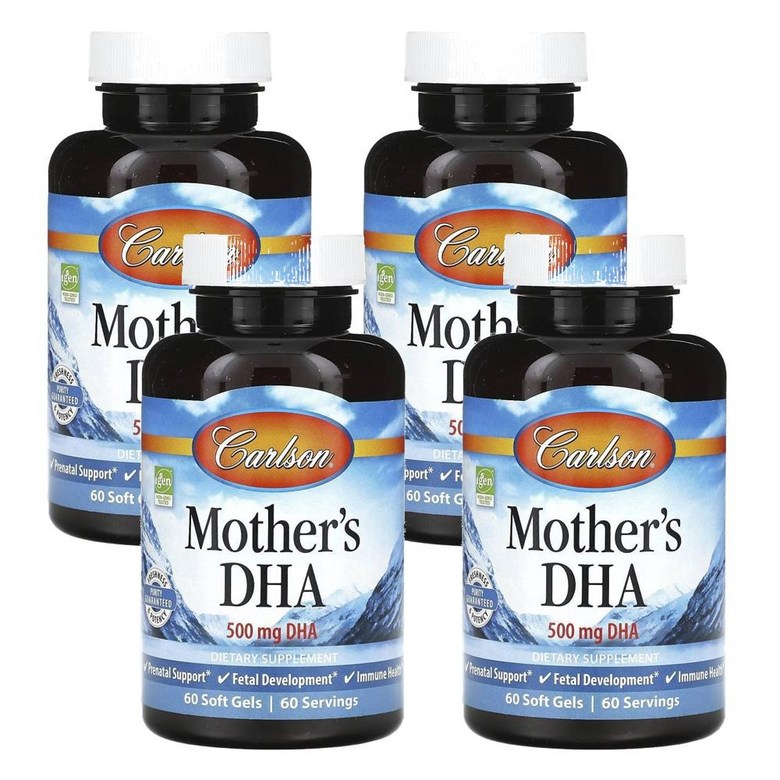 칼슨 <b>마더스 DHA 500mg</b>  4개  60정