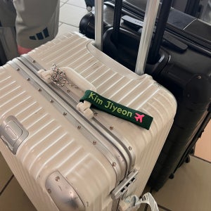 캐리어 네임택 여행 가방 이름표 자수각인 벨크로 수화물, 바이에이