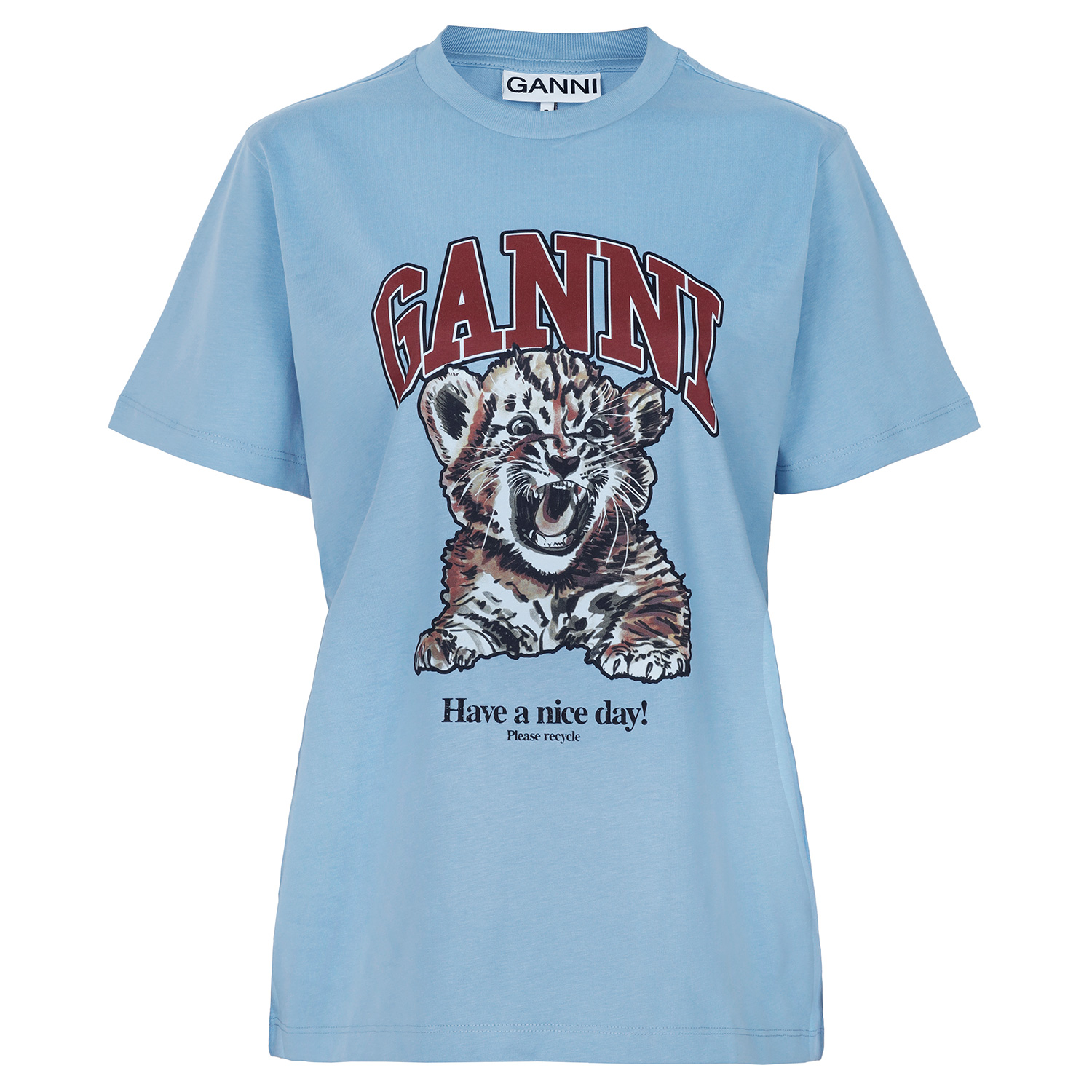 GANNI 베이직 릴렉스드 티셔츠 T4007