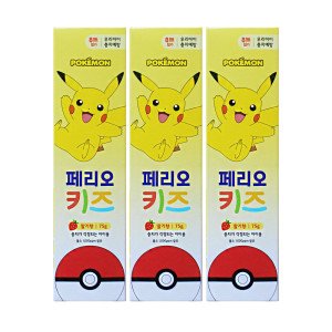 페리오 엘지 페리오키즈 치약 포켓몬 3단계 딸기향 75g 3개 양치 어린이 피카츄