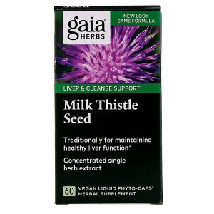 Gaia Herbs <b>밀크시슬 씨드</b> Milk Thistle Seed 60캡슐