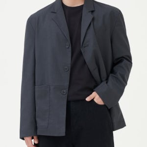 [토피] 오버사이즈 컴포트 블레이저 (DEEP GREY) T2S-OSCB