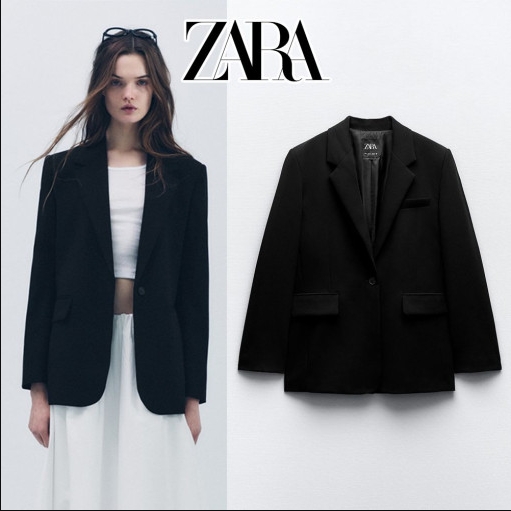 자라 루즈핏 심플 <b>베이직</b> 블레이저 자켓 ZARA