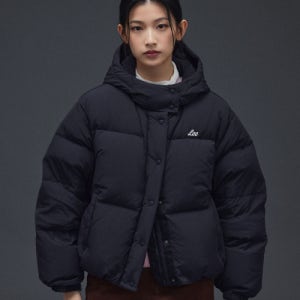 [리] 우먼 후드 숏 다운 블랙 LE2404DP62BK