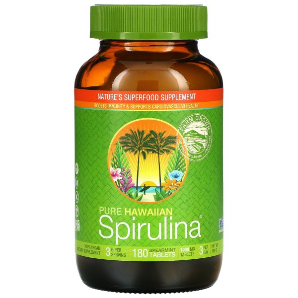 뉴트렉스퓨어 Spirulina <b>스피어민트</b> 1.000mg <b>180정</b>