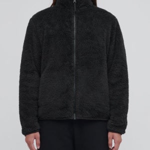 [무신사 스탠다드 우먼] 우먼즈 샤기 플리스 집업 재킷 [블랙] MW0JJBZ21-BK