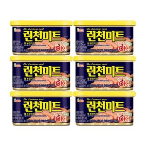 롯데햄 롯데 런천미트 200g X 6캔 부대찌개 재료 찌개용 맛있는 햄 캔 식당 캠핑 반찬