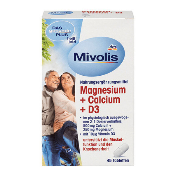 미볼리스 DM 미볼리스 <b>마그네슘</b>+칼슘+D3 45정 / Mivolis <b>Magnesium</b>+Calcium+D3