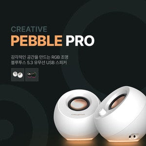 크리에이티브 PEBBLE PRO 스피커 화이트 블랙