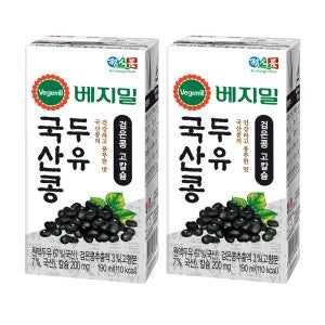 베지밀 베지밀 국산콩 검은콩고칼슘 두유 190ml 80팩
