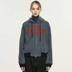 라우디 Legal Alien Washed Hoodie Jacket_Shadow Grey
