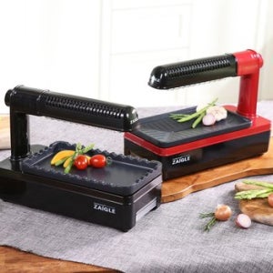 자이글 파티 전기그릴+기본그릴2종 포함 가정용 연기안나는 고기불판 생선구이