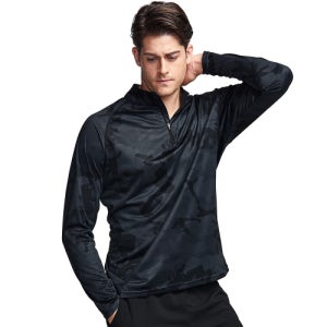 [테슬라] 기모 쿼터 집업 패턴 티셔츠 5006044514