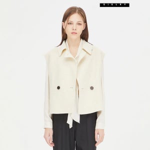 [시슬리] 시슬리 뉴더블린 니트 배색 베스트 코트 SACTC1461_IV