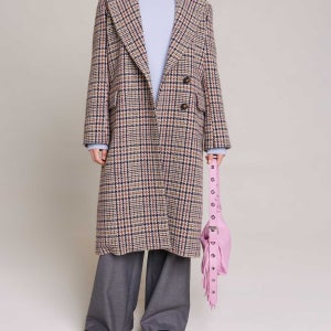 [마쥬] 울 블렌드 체크 코트 MJ23A3FRCH783 MFPOU01074