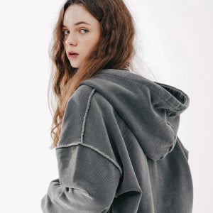 [더블유브이프로젝트] 더스트 피그먼트 후드집업 다크그레이 MJOT7437 2001033