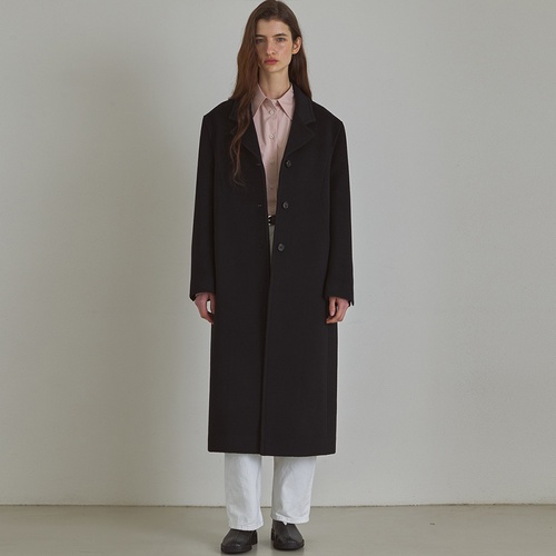 [포트오브콜] [2nd]berlin single long coat_black