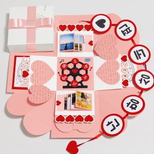 상자편지세트, 커플이벤트 생일선물 기념일 사진무료 , 디어메이드