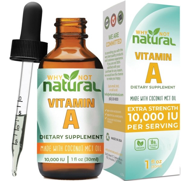 해외(3팩 구성)Why Not Natural <b>Vitamin</b> A <b>비타민</b> A 10000 IU 드롭스 30ml