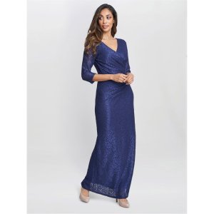 지나바코니 레이스 랩 맥시 드레스 네이비 Fearne Lace Wrap Maxi Dress NAVY 31907918