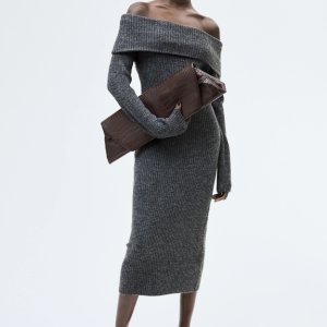 에이치앤엠 골지 니트 드레스 Ribknit offtheshoulder dress 1238506002