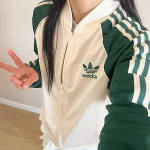 아디다스 슈퍼스타 트랙탑 져지 집업 자켓 윈더 그린