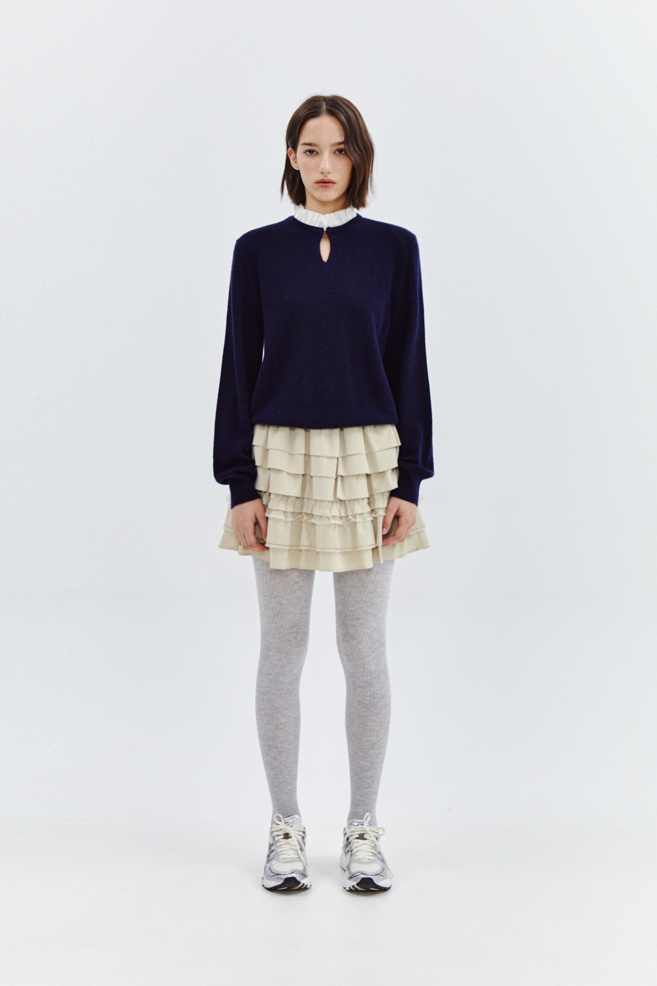 [페이우] Volume Ruffled Skirt [CREAM BEIGE] - 크림