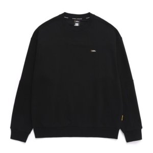 N243USW904 컴포터블 오버핏 트레이닝 맨투맨 CARBON BLACK