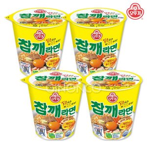 오뚜기 오뚜기 참깨라면 소컵 65g x4 컵라면 사발면 점심 캠핑 행사 라면