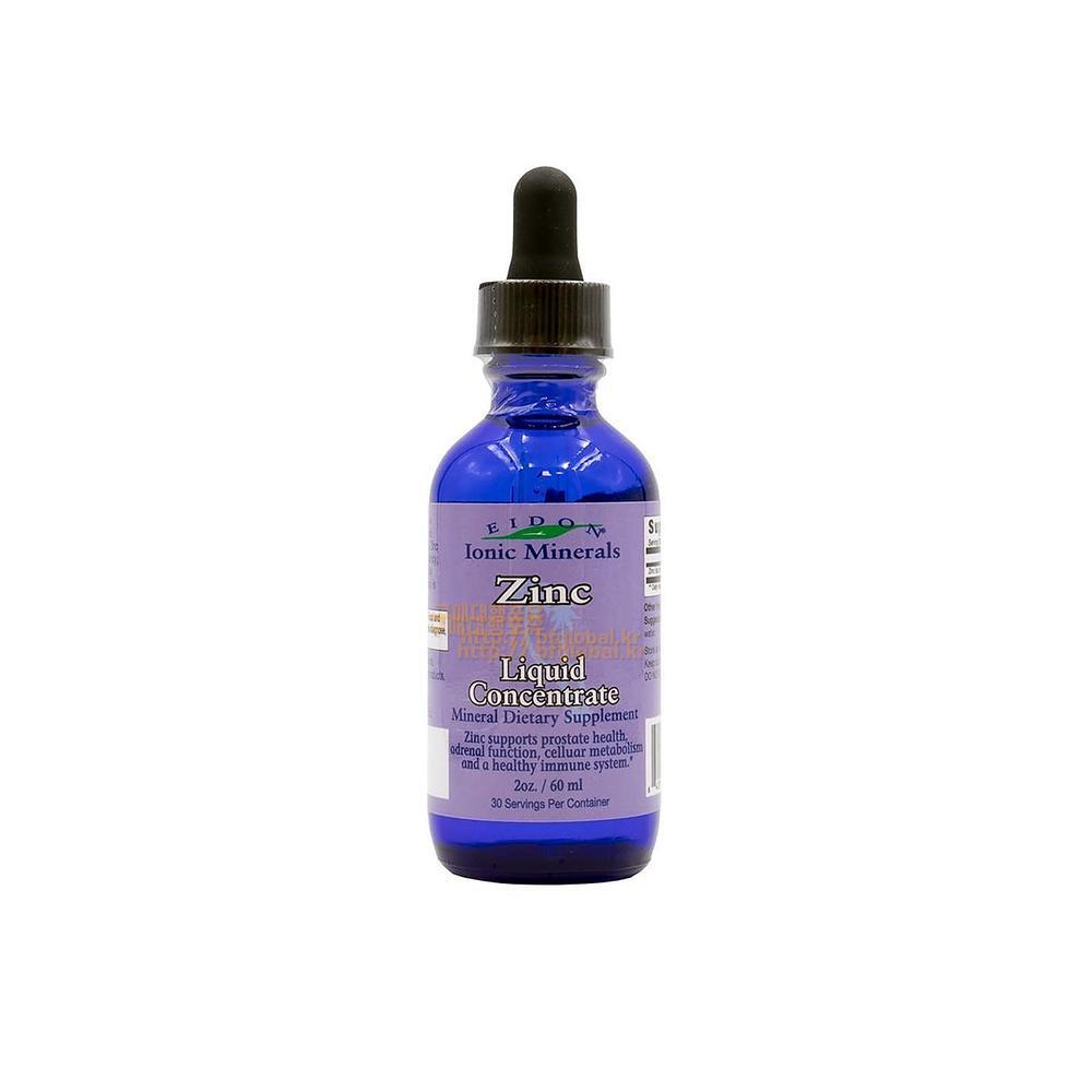 <b>에이돈</b> EIDON Ionic Minerals Zinc Supplement 이온 <b>미네랄</b> 아연 영양제 60ML (2 oz) 면역지원  1개