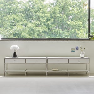 모로 [모로] 파오 2400 미드센츄리 모듈 거실장 세트 서랍장 수납장 2단 아이언 프레임