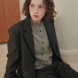 [아바몰리] [차정원,문가영,소진,이선빈,김혜준 착용] MARTIN MELANGE SINGLE JACKET (D/Grey) 짙은회색 ADF-JKI101-10