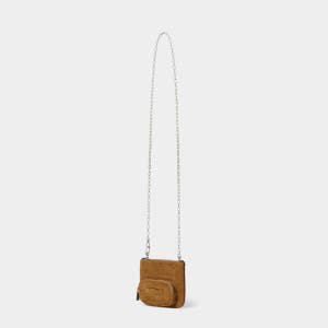 코이무이 Pocket Mini Chain Bag (Caramel Suede)