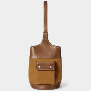 코이무이 Pocket Bucket Bag (Caramel Suede)