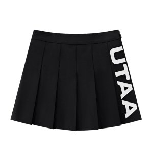 UTAA Slide Bulk Logo Pleats Skirt : Black (UD4SKF291BK)