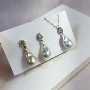 [단품]남양 골드바로크진주☆세트(925실버), Dan