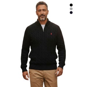 [폴로 랄프로렌]  남녀공용 케이블 니트 하프 집업 스웨터 (3 COLOR)