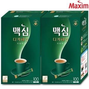 맥심 디카페인 커피믹스 100Tx2개 총200T
