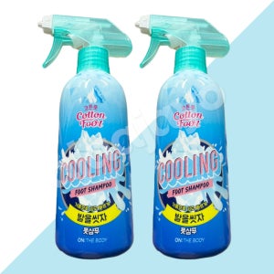 온더바디 발을씻자 코튼풋 쿨링 풋샴푸 알래스카 빙하수 385ml 2개 발씻자