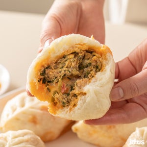 다우랑 매콤왕만두🌶얼굴만하게 속이 가득 찬 왕만두, 다우랑